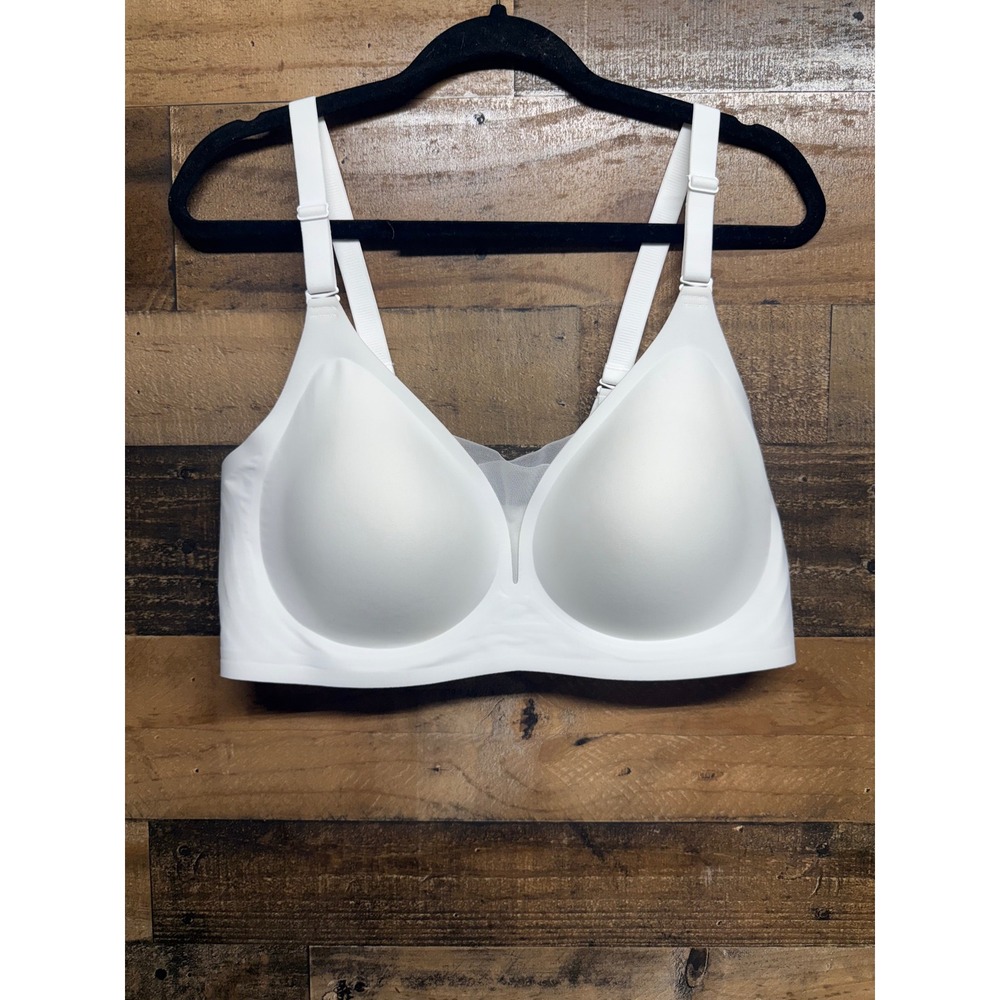 Boomba White Wireless Molded Cup Comfort Bra Mesh Detail 3XL‎ Everyday Smooth